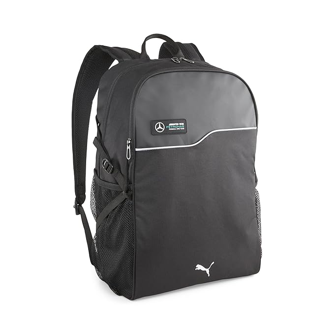 Front view of PUMA Unisex Backpack, showcasing the spacious main compartment, adjustable straps, padded back panel, and iconic PUMA logo, designed for everyday use and comfort.