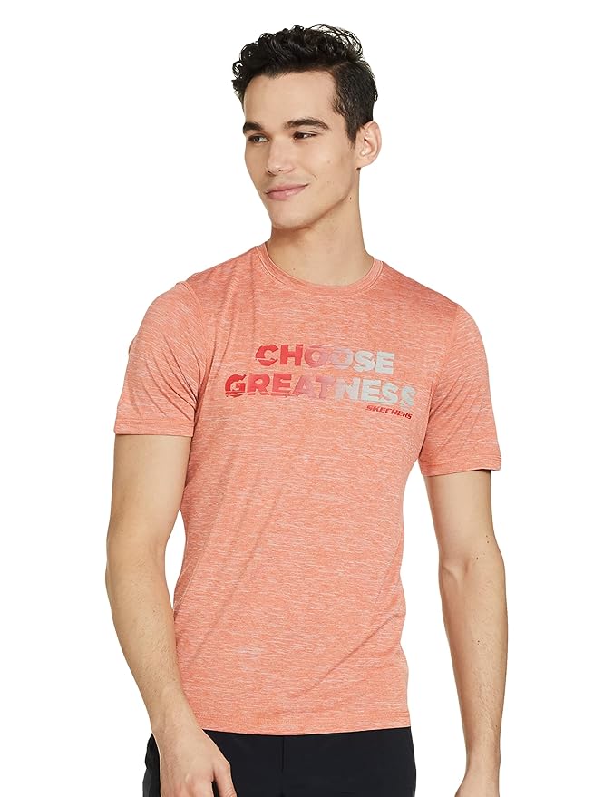 Skechers CHOOSE GREATNESS GRAPHIC TEE Men's T-Shirt-M1TS324A-ORG