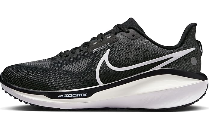 The image shows a pair of men’s Nike running shoes, emphasizing their sleek, lightweight design and supportive sole.