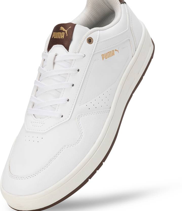 Puma Court classic Res PUMA White-Chestnut Br Men's Casual Shoes