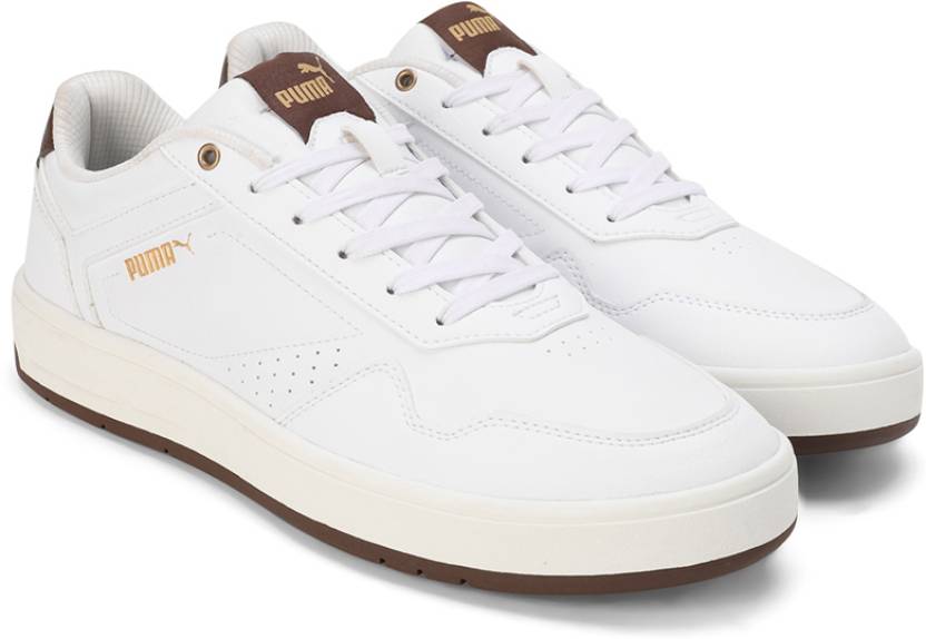 Puma Court classic Res PUMA White-Chestnut Br Men's Casual Shoes