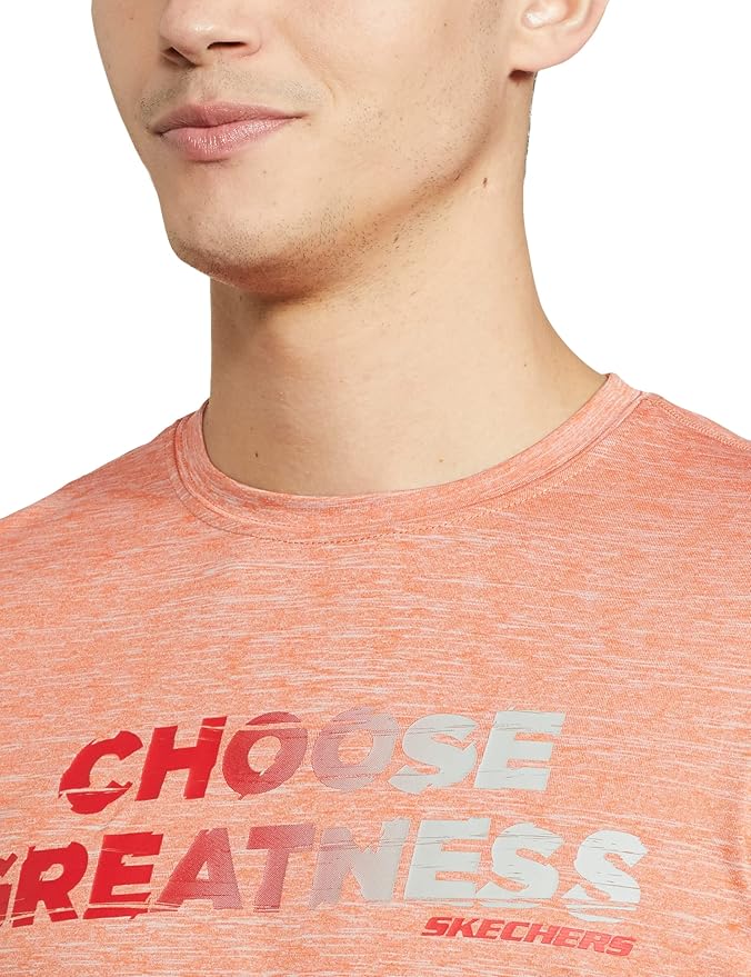 Skechers CHOOSE GREATNESS GRAPHIC TEE Men's T-Shirt-M1TS324A-ORG