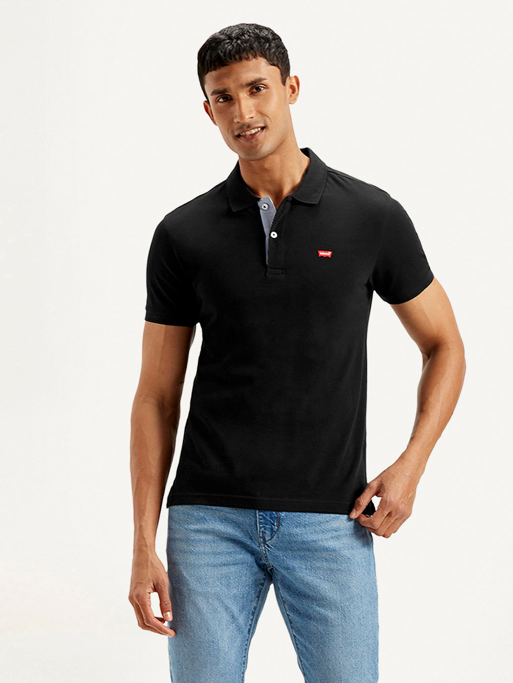 LEVIS Men's Solid Slim Fit Polo T-shirt