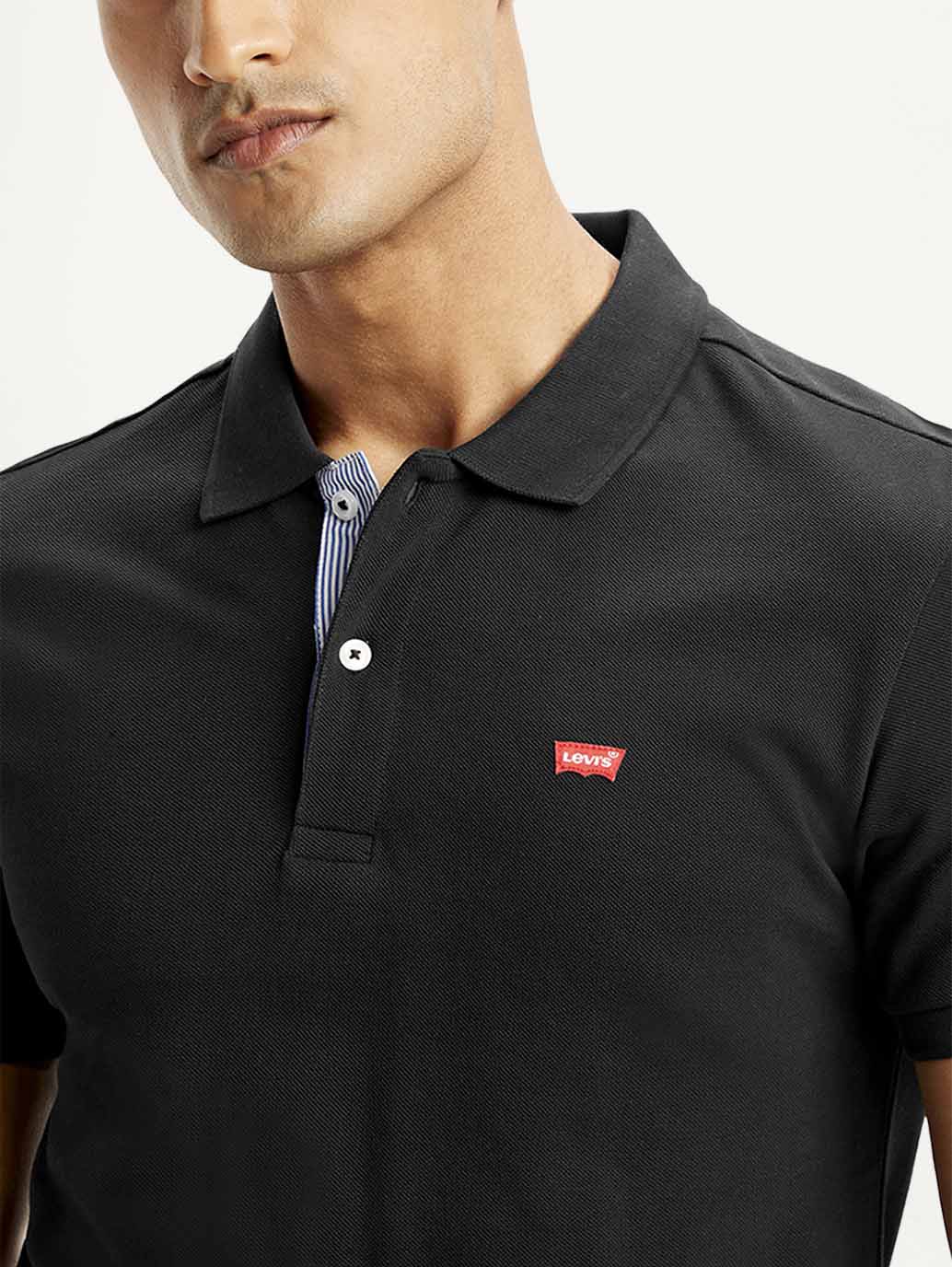 LEVIS Men's Solid Slim Fit Polo T-shirt