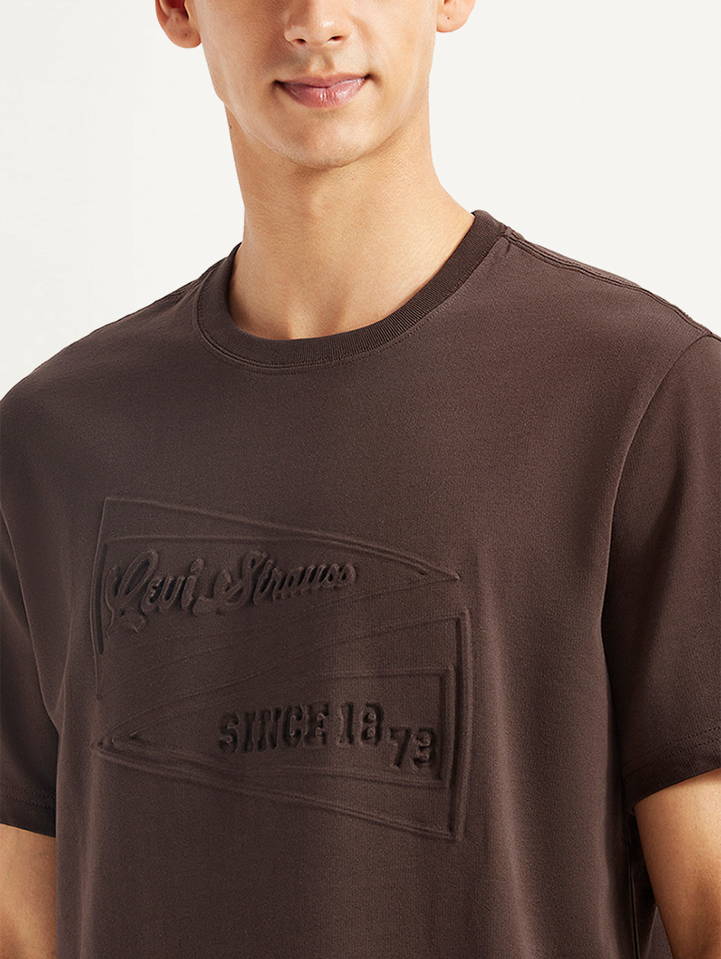 LEVIS Men's Embossed Crew Neck T-shirt