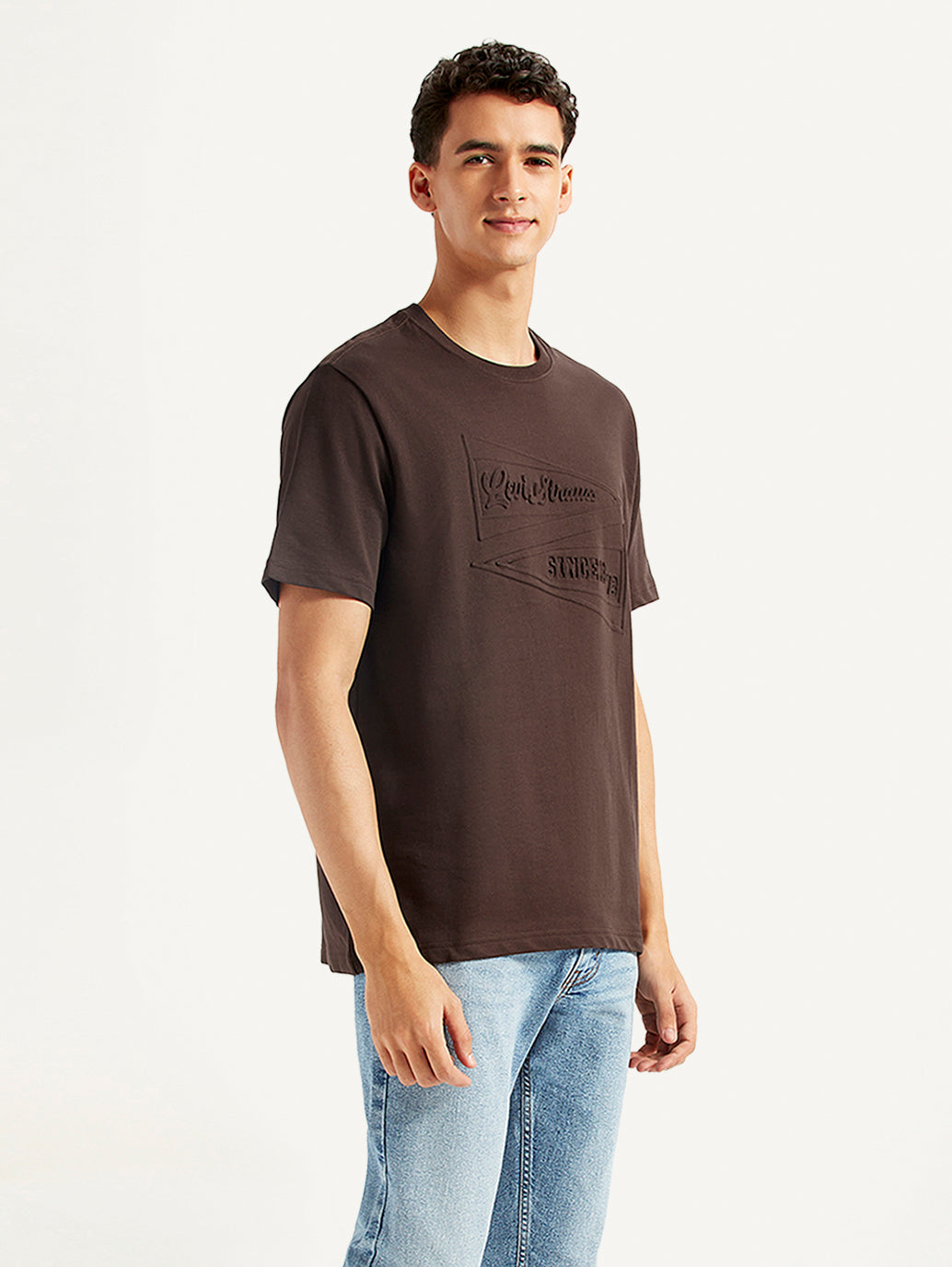 LEVIS Men's Embossed Crew Neck T-shirt