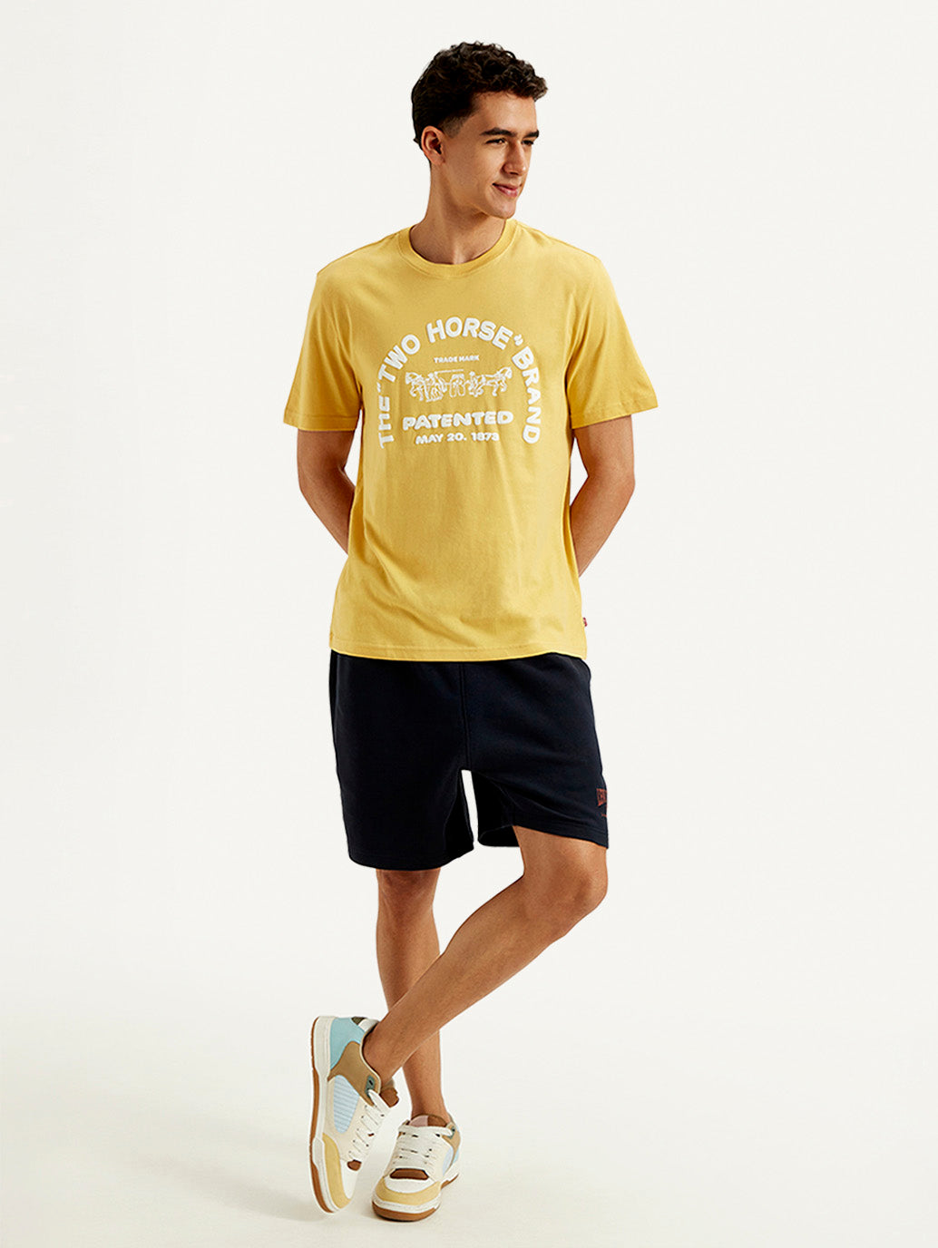 Levi’s Men’s Knits Graphics T-Shirt with a soft knit fabric, bold graphic design, and a relaxed fit for stylish and comfortable everyday wear.