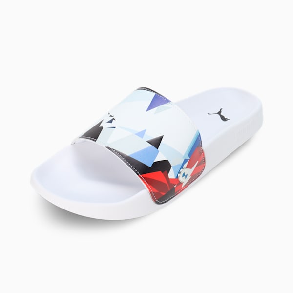 A stylish men’s slide featuring BMW M Motorsport graphics, a padded strap, and a soft molded footbed for premium comfort