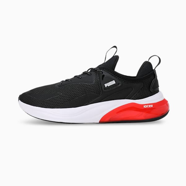 Side view of PUMA Men's Lifestyle Lace-Up Sneakers, showcasing the sleek design, breathable upper, cushioned insole, and iconic PUMA logo, designed for comfort and style in everyday wear.