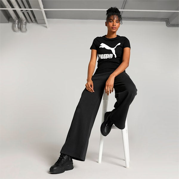 Puma Classics Logo Tee Puma Black Women's T-Shirt-62835201