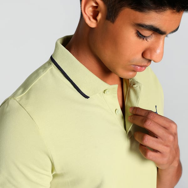 Puma Collar Tipping Polo Pistachio Green Men's Polo T-Shirts