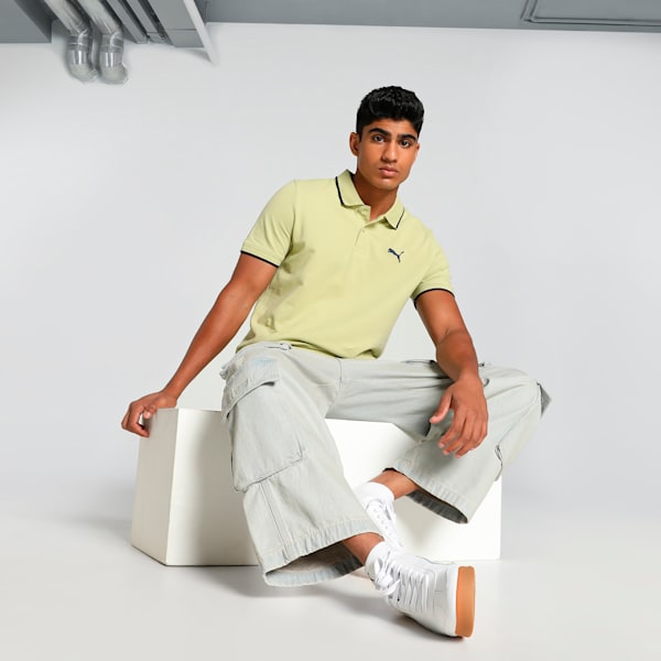 Puma Collar Tipping Polo Pistachio Green Men's Polo T-Shirts