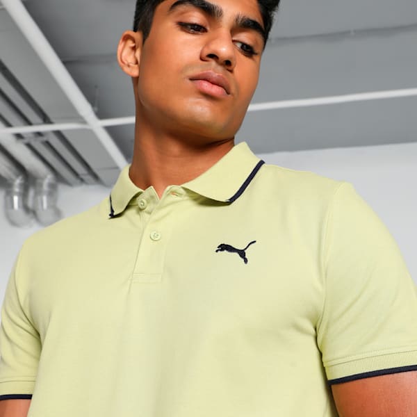 Puma Collar Tipping Polo Pistachio Green Men's Polo T-Shirts