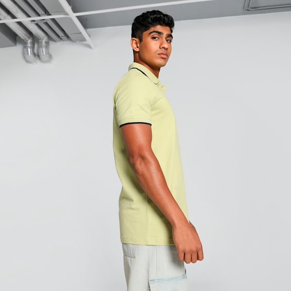 Puma Collar Tipping Polo Pistachio Green Men's Polo T-Shirts