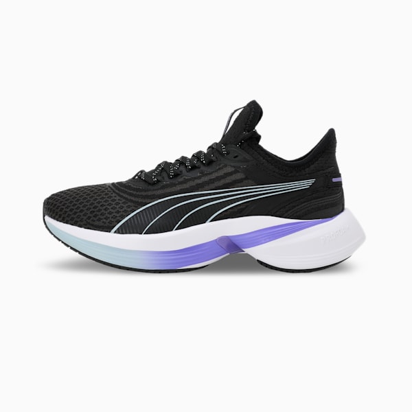 Side view of PUMA Women's Lifestyle Lace-Up Sneakers, showcasing the sleek design, breathable upper, cushioned insole, and iconic PUMA logo, designed for comfort and style in everyday wear.