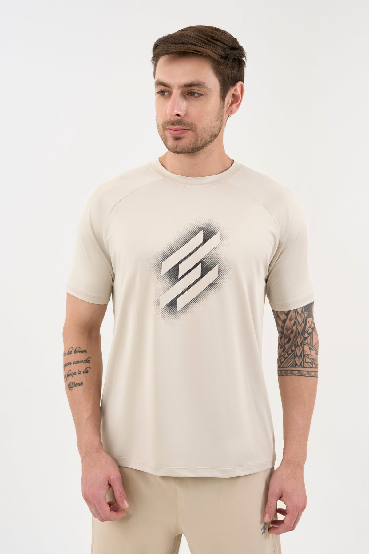 DCYPHR Men's AUSM5X™ Crewneck Tee-Ivory Mist
