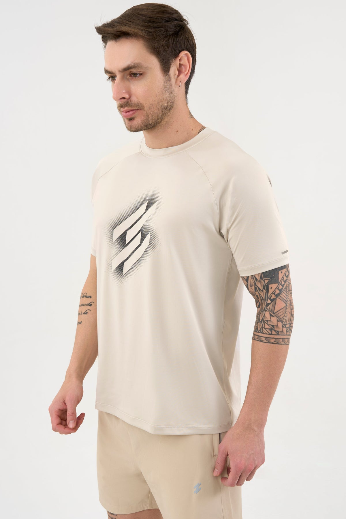 DCYPHR Men's AUSM5X™ Crewneck Tee-Ivory Mist