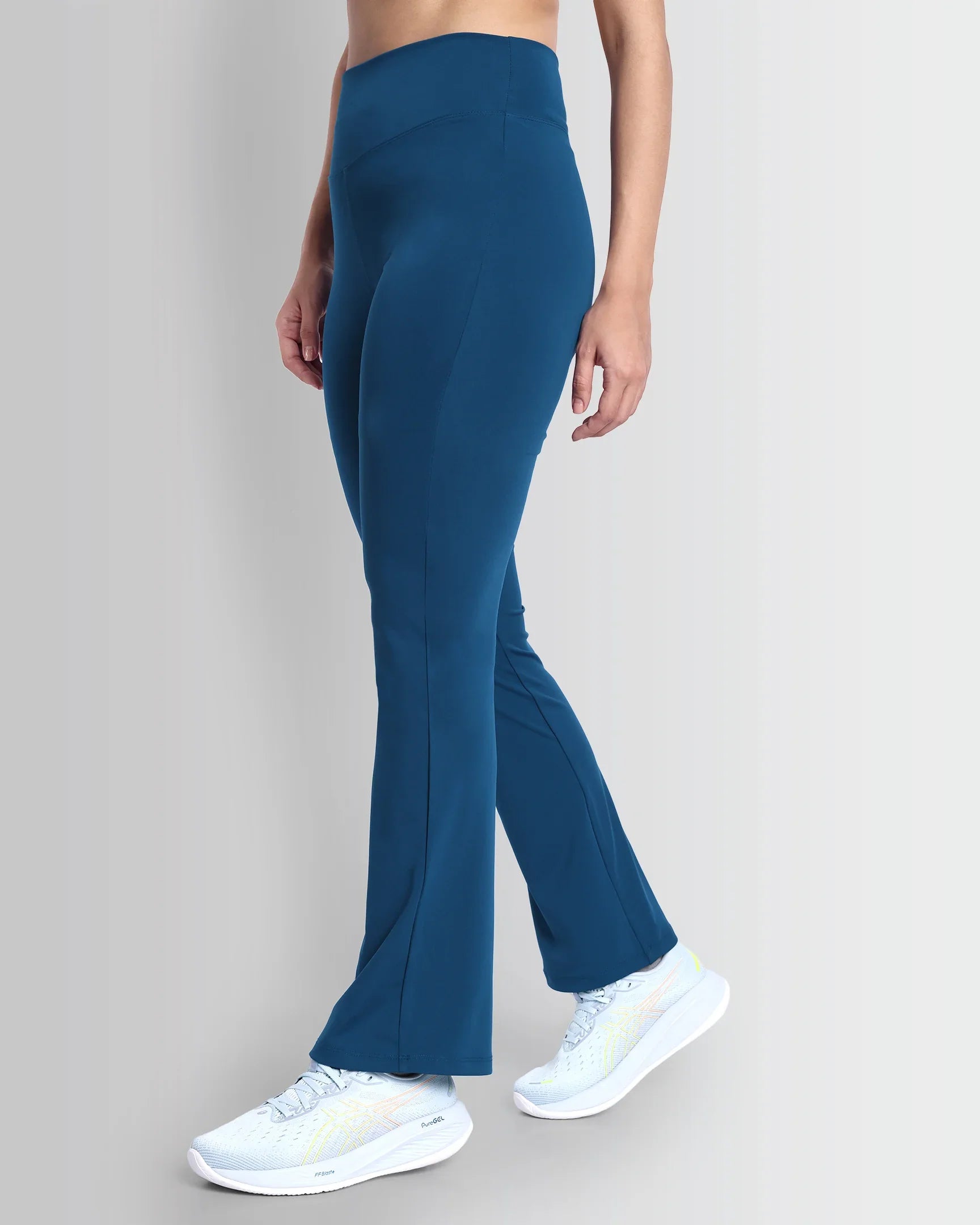 DCYPHR Hi-Rise Flair Pants - Teal