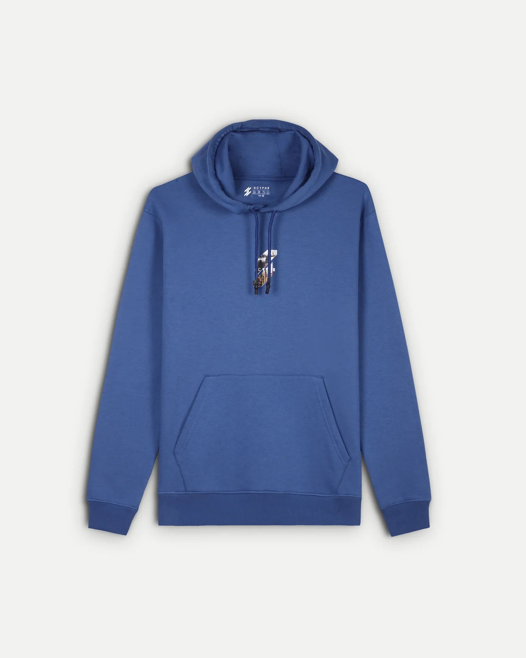 DCYPHR Retro Cityscape Hoodie - Cloisonne Blue