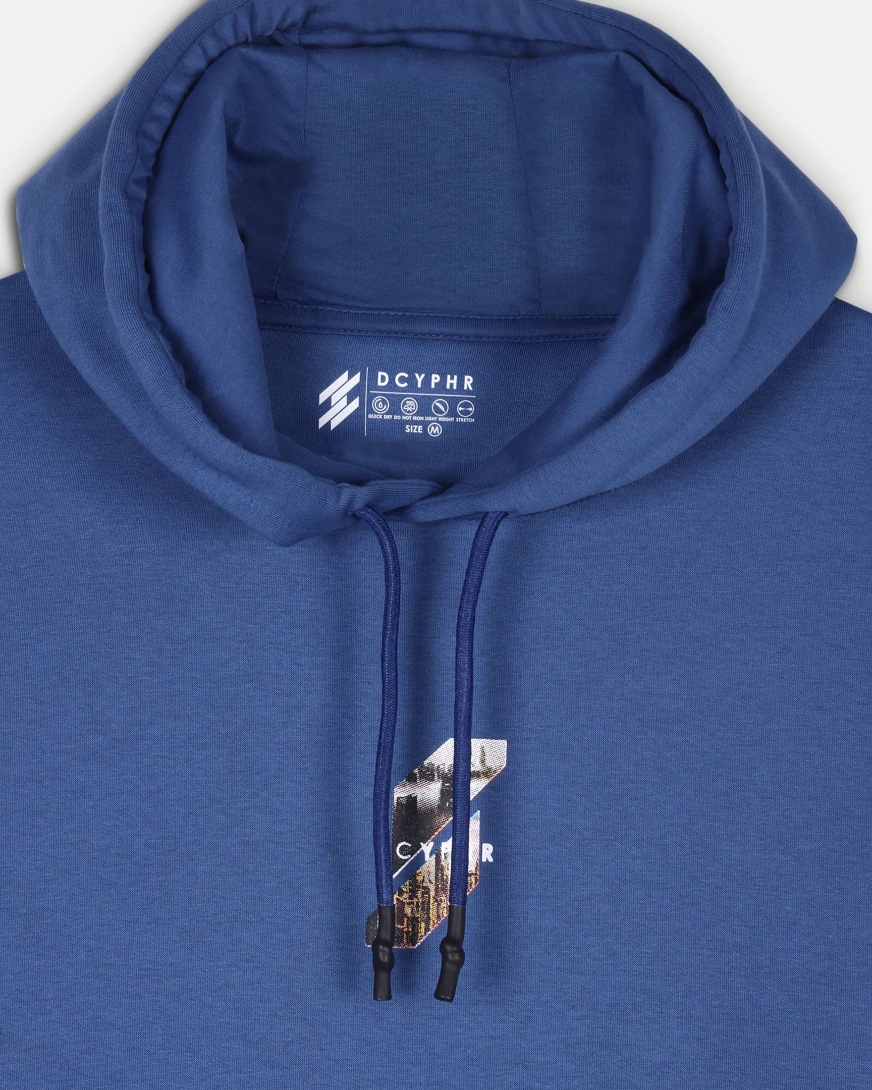 DCYPHR Retro Cityscape Hoodie - Cloisonne Blue