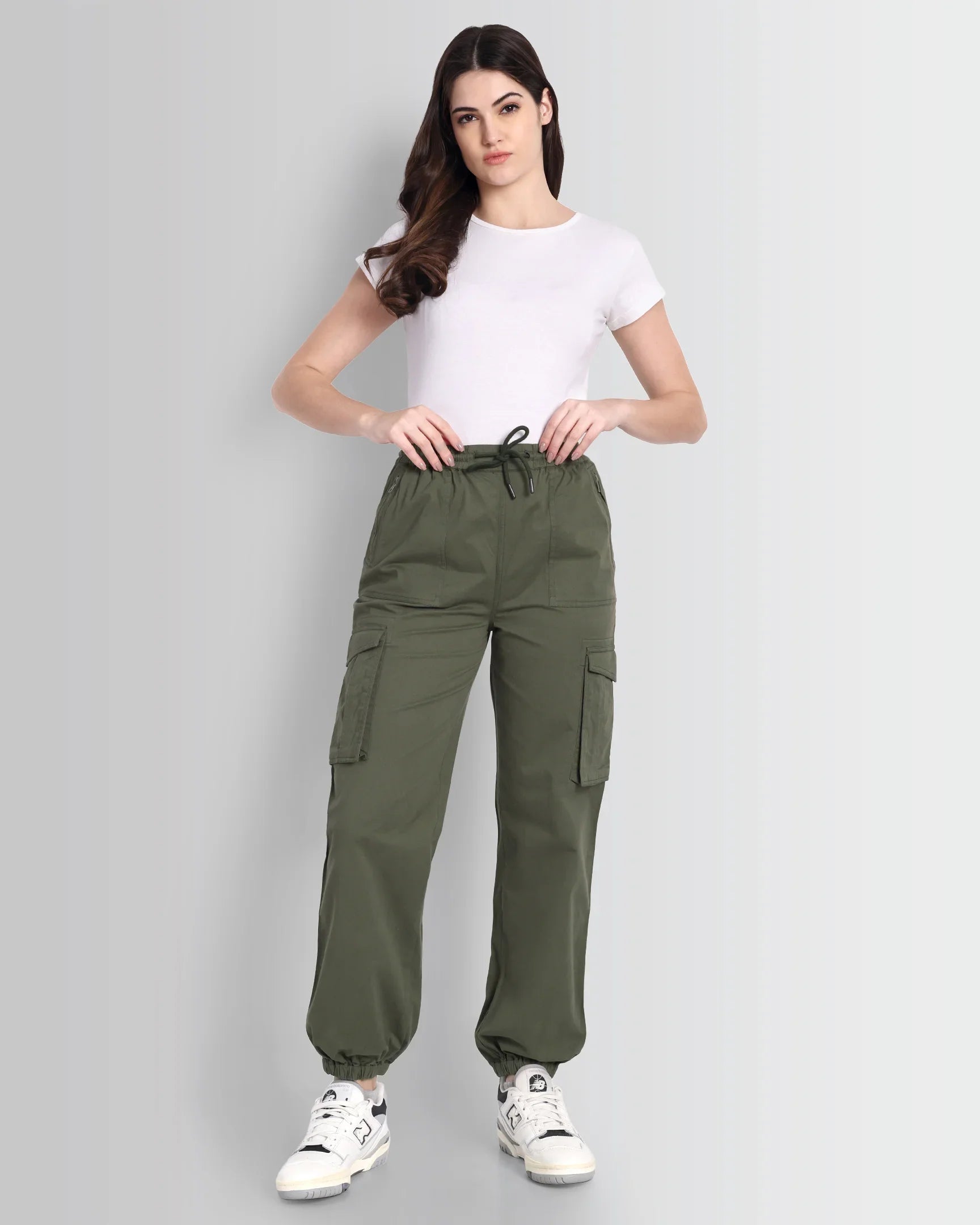 DCYPHR Street Grid Cargo Joggers - Green