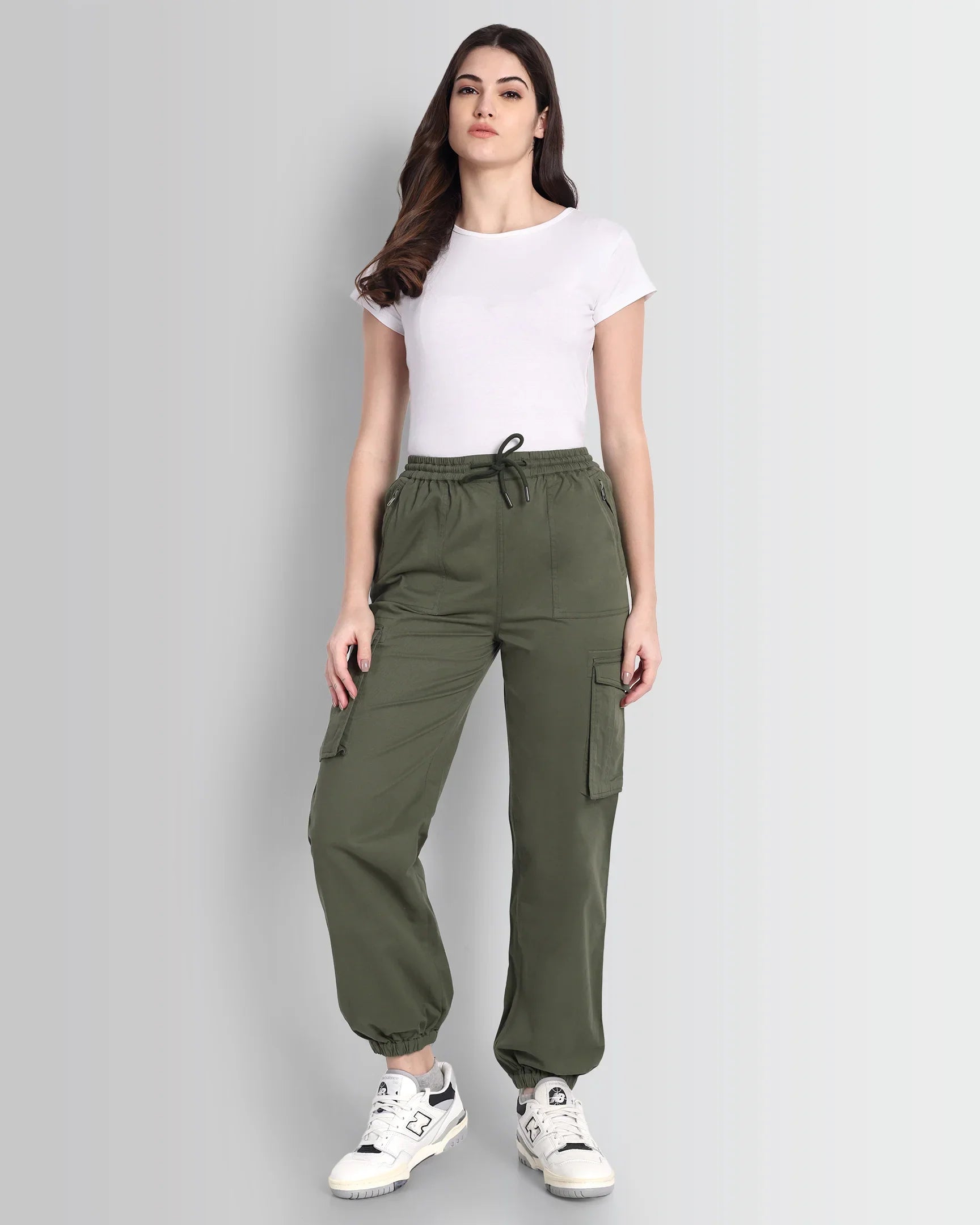 DCYPHR Street Grid Cargo Joggers - Green