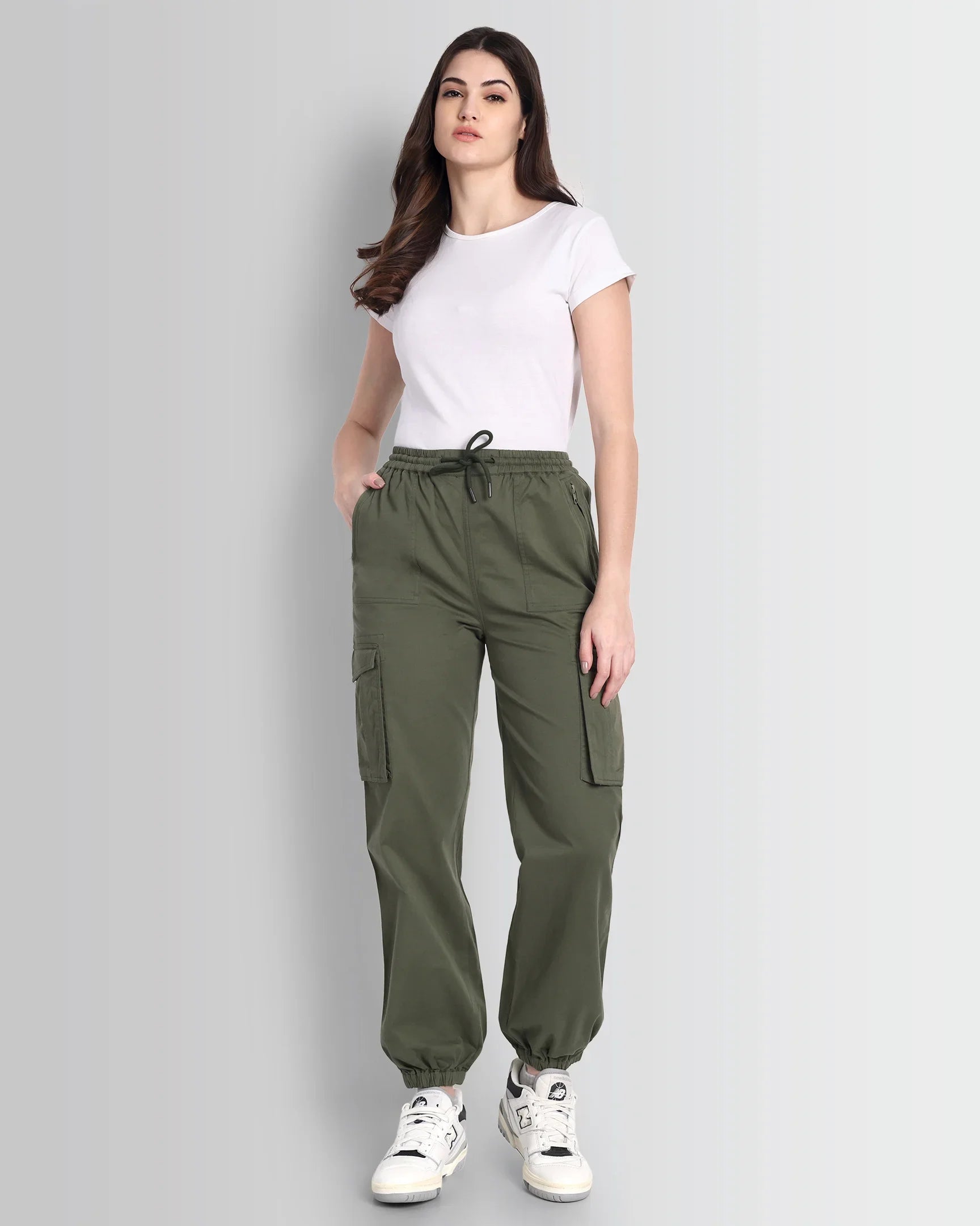 DCYPHR Street Grid Cargo Joggers - Green