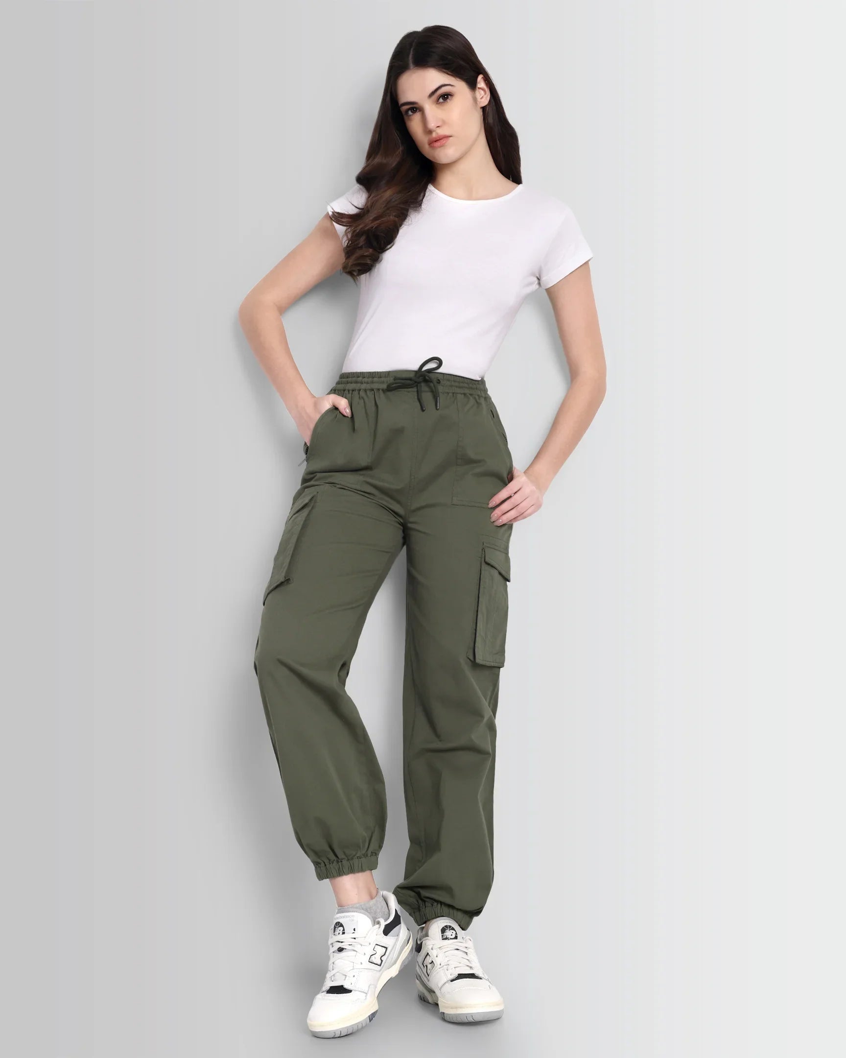 DCYPHR Street Grid Cargo Joggers - Green