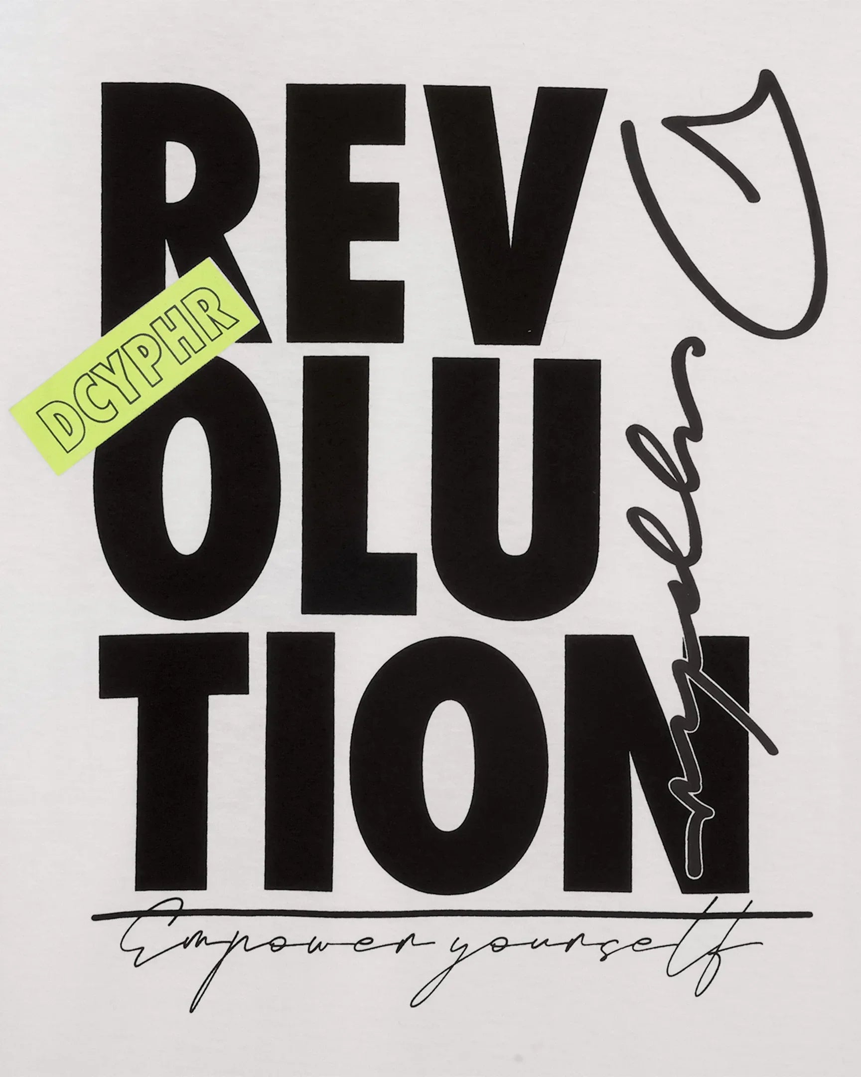 DCYPHR Revolution Graphic Tee - Bright White