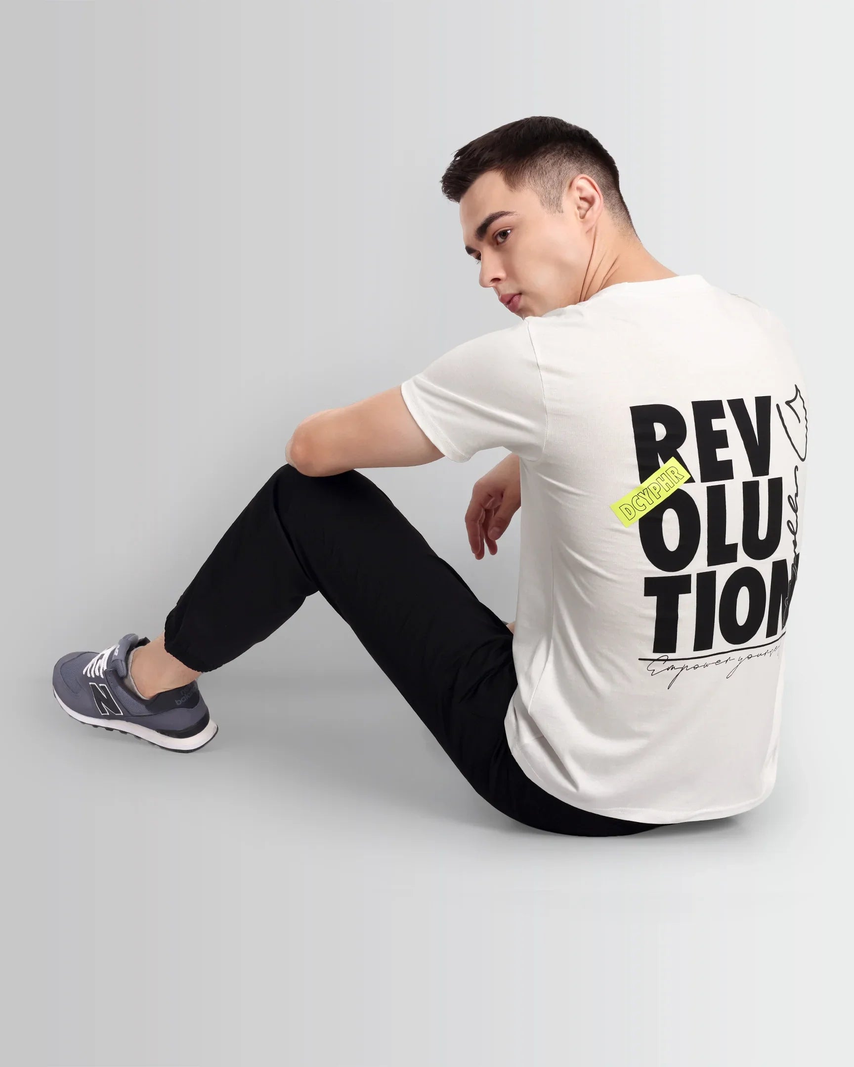 DCYPHR Revolution Graphic Tee - Bright White