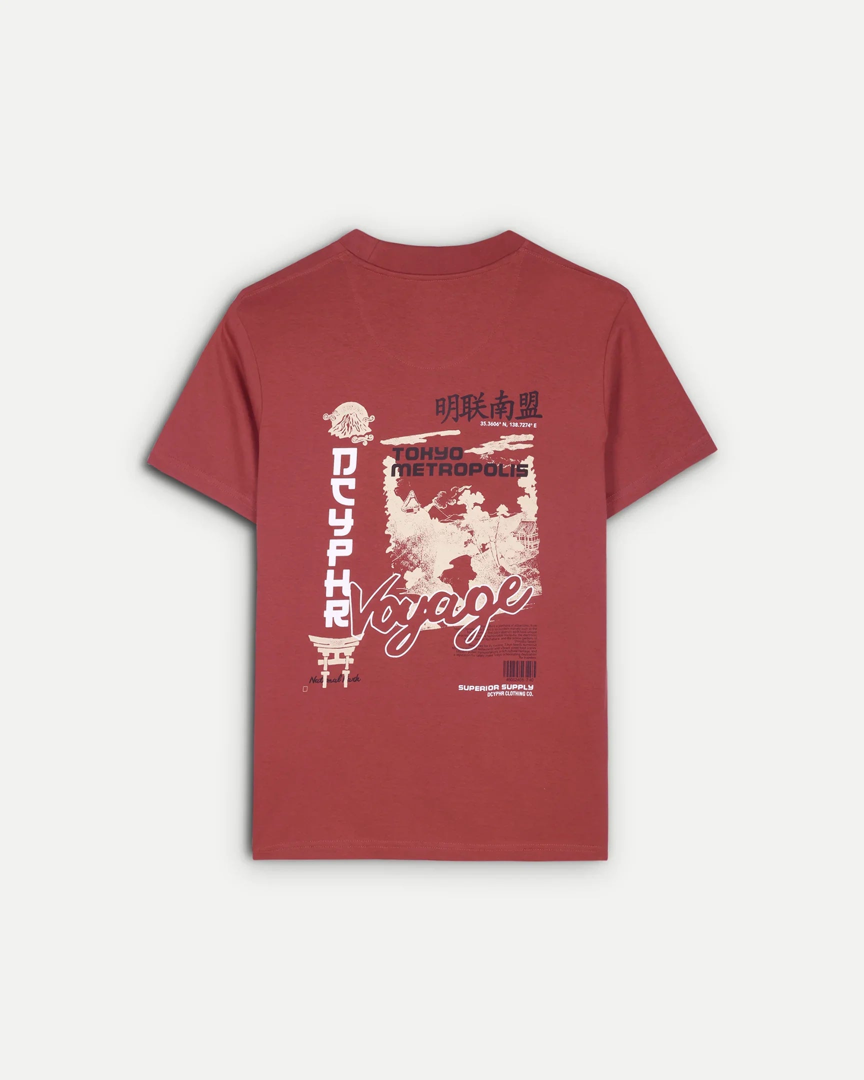 DCYPHR Tokyo Drift Graphic Tee - Red Ochre