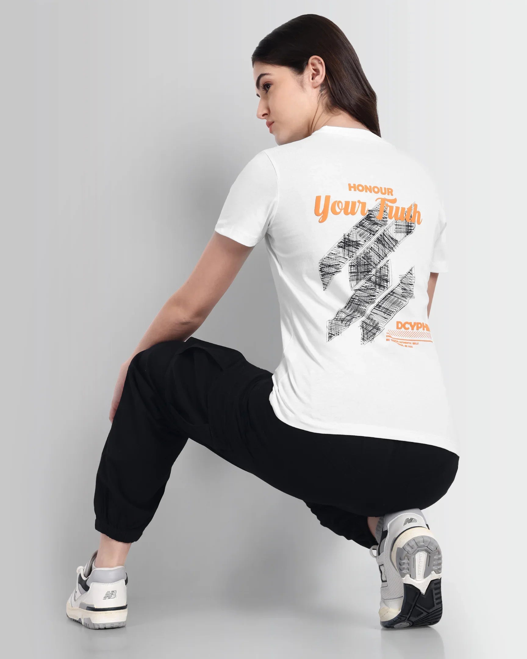 DCYPHR Honour Your Truth Graphic Tee - Optic White