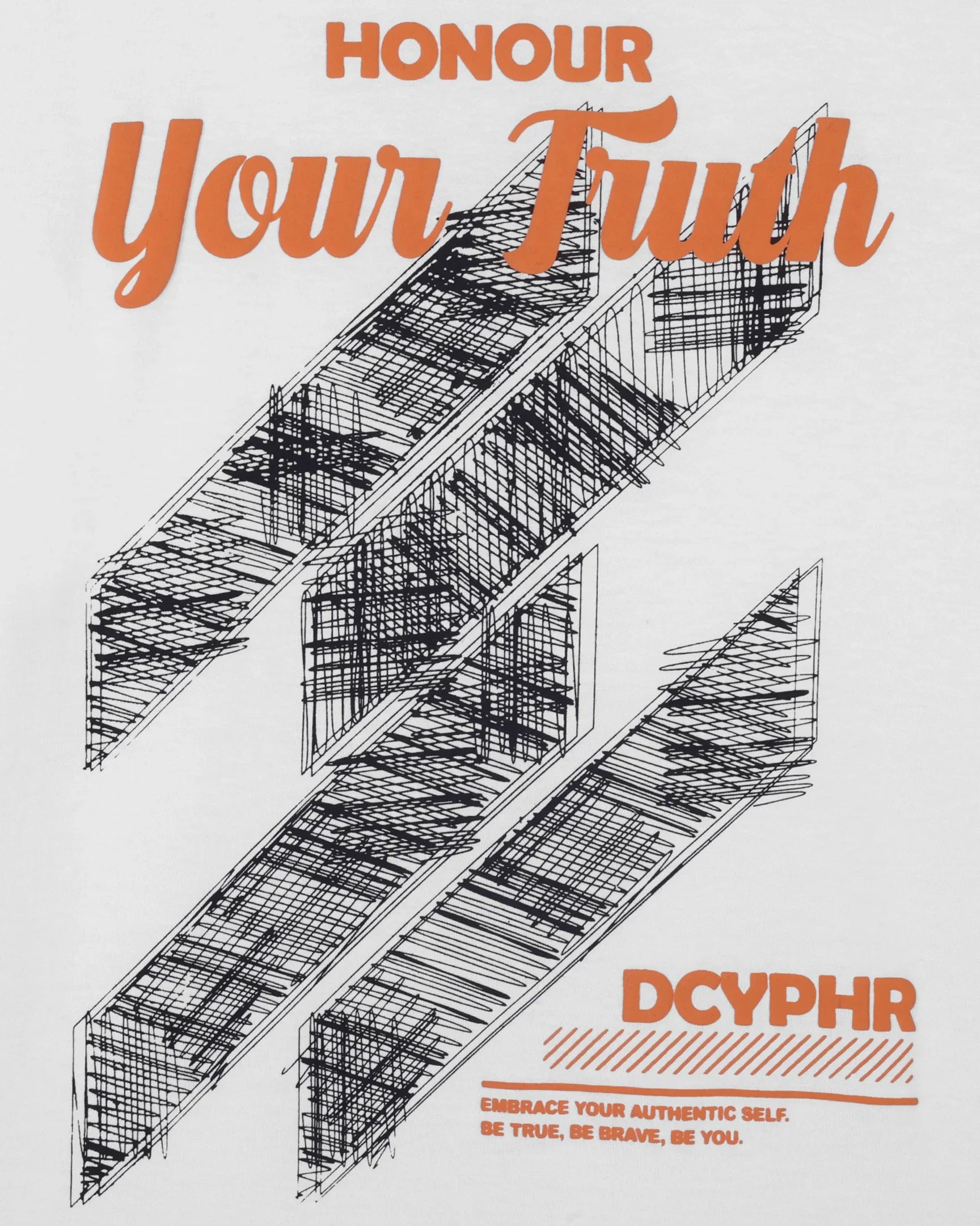 DCYPHR Honour Your Truth Graphic Tee - Optic White