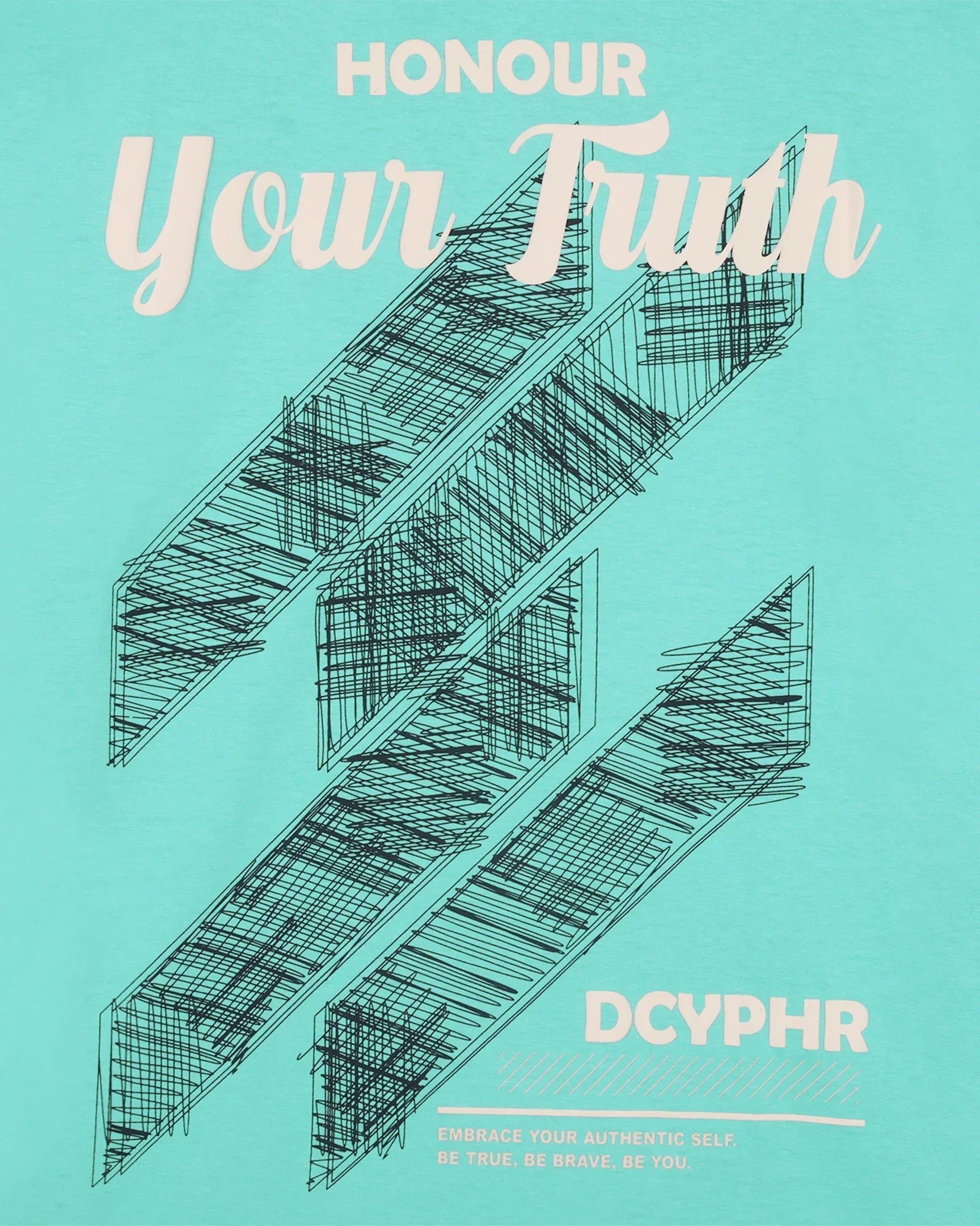 DCYPHR Honour Your Truth Graphic Tee - Mint Horizon