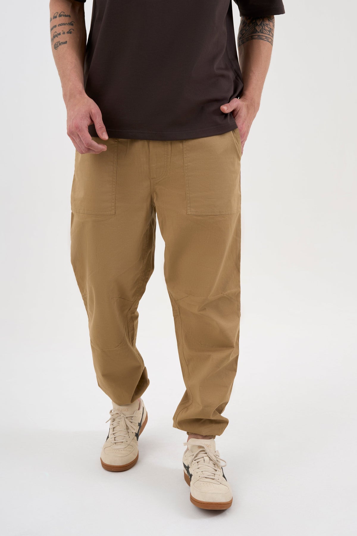 DCYPHR DISCOVERY Men's Armour Cargo Joggers-Beige