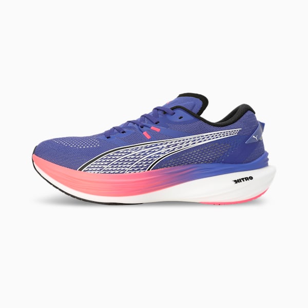 Side view of PUMA Men's Lifestyle Lace-Up Sneakers, showcasing the sleek design, breathable upper, cushioned insole, and iconic PUMA logo, designed for comfort and style in everyday wear.