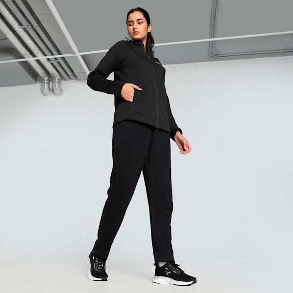 Puma EVOSTRIPE Full-Zip Hoodie PUMA Black Women's Hoodie-68167001