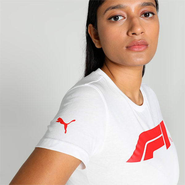 Puma F1 ESS Baby Tee wns PUMA White Women's T-Shirt-62573102