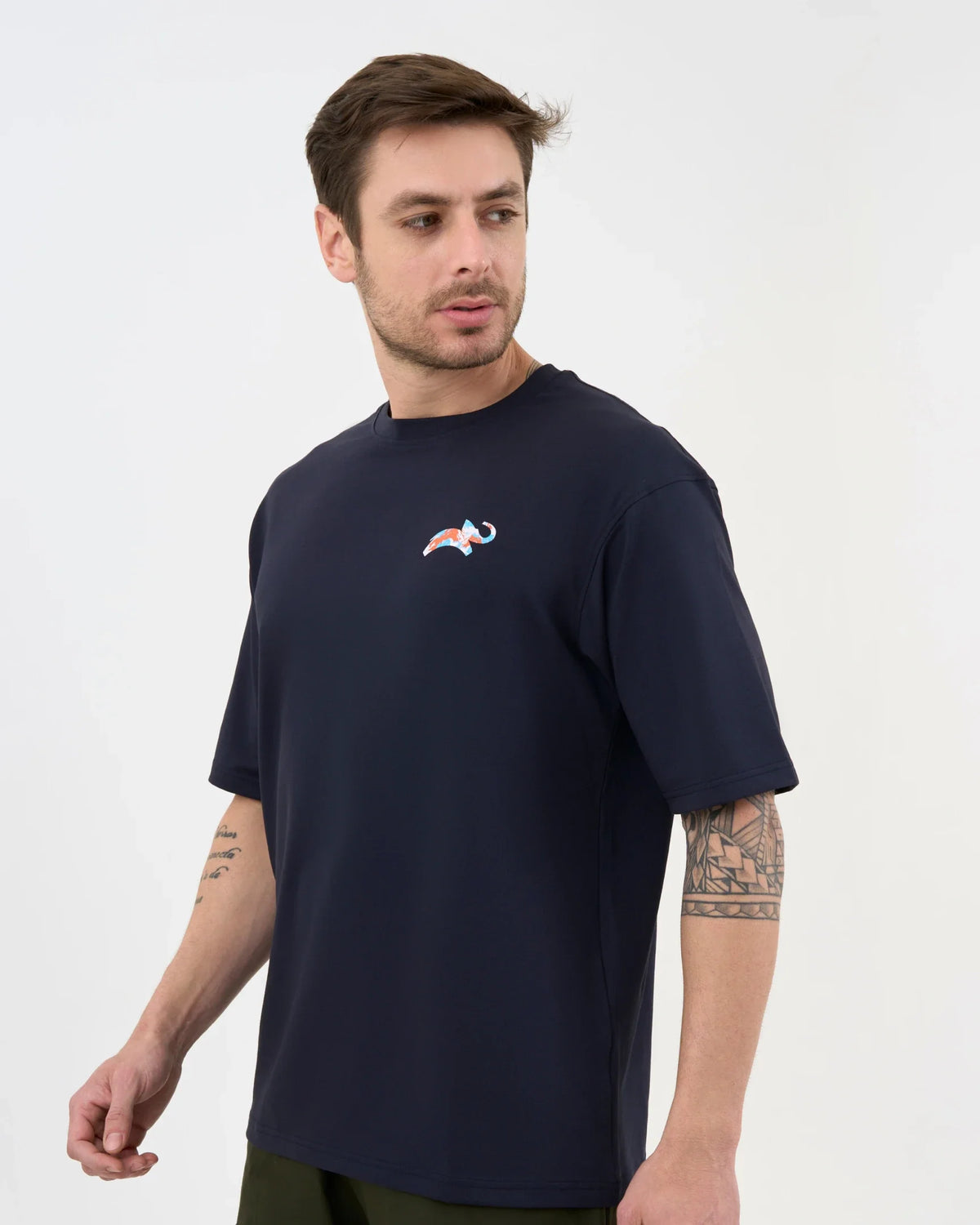 DCYPHR DISCOVERY Men's Climb High Graphic Tee-Night Lagoon