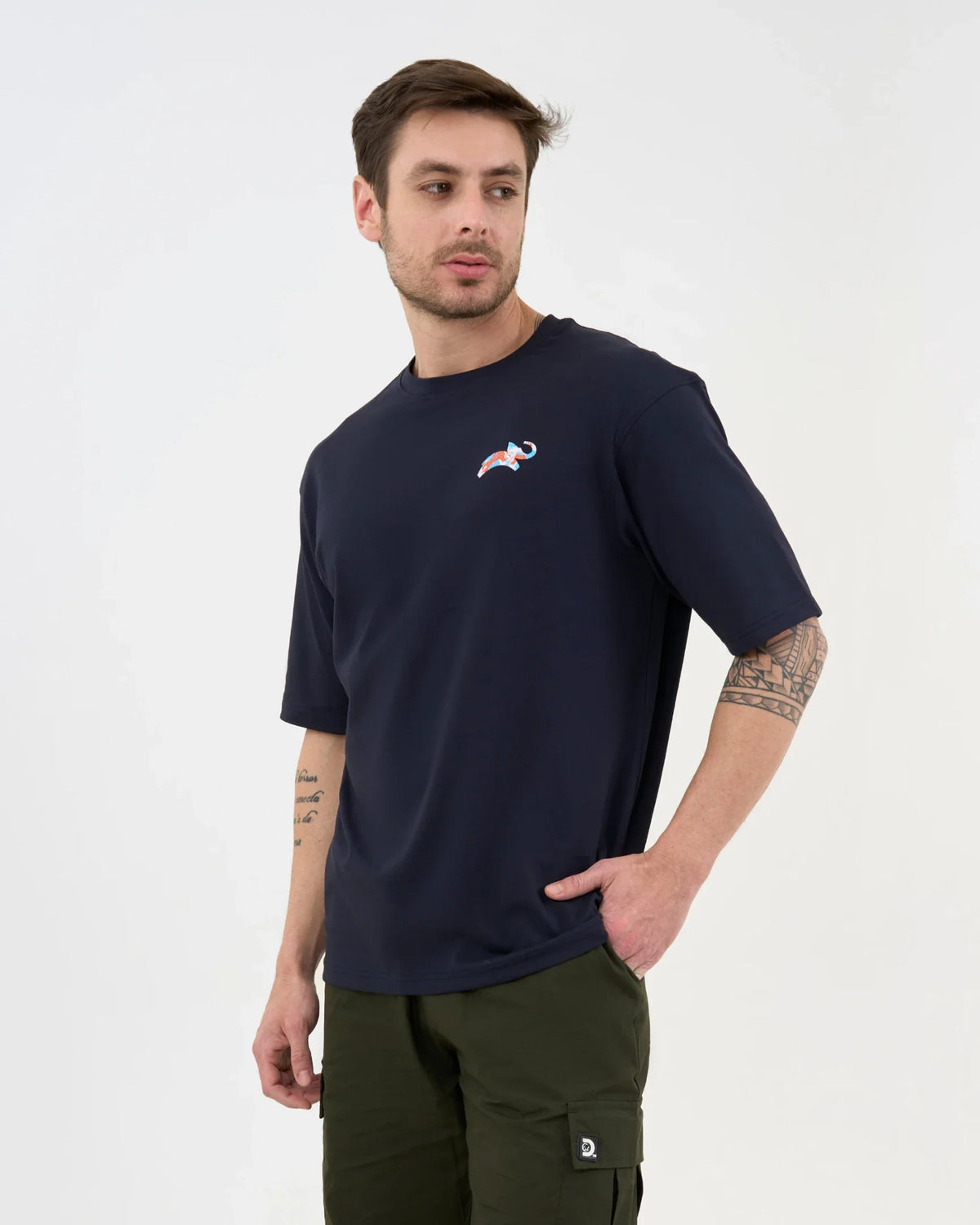 DCYPHR DISCOVERY Men's Climb High Graphic Tee-Night Lagoon