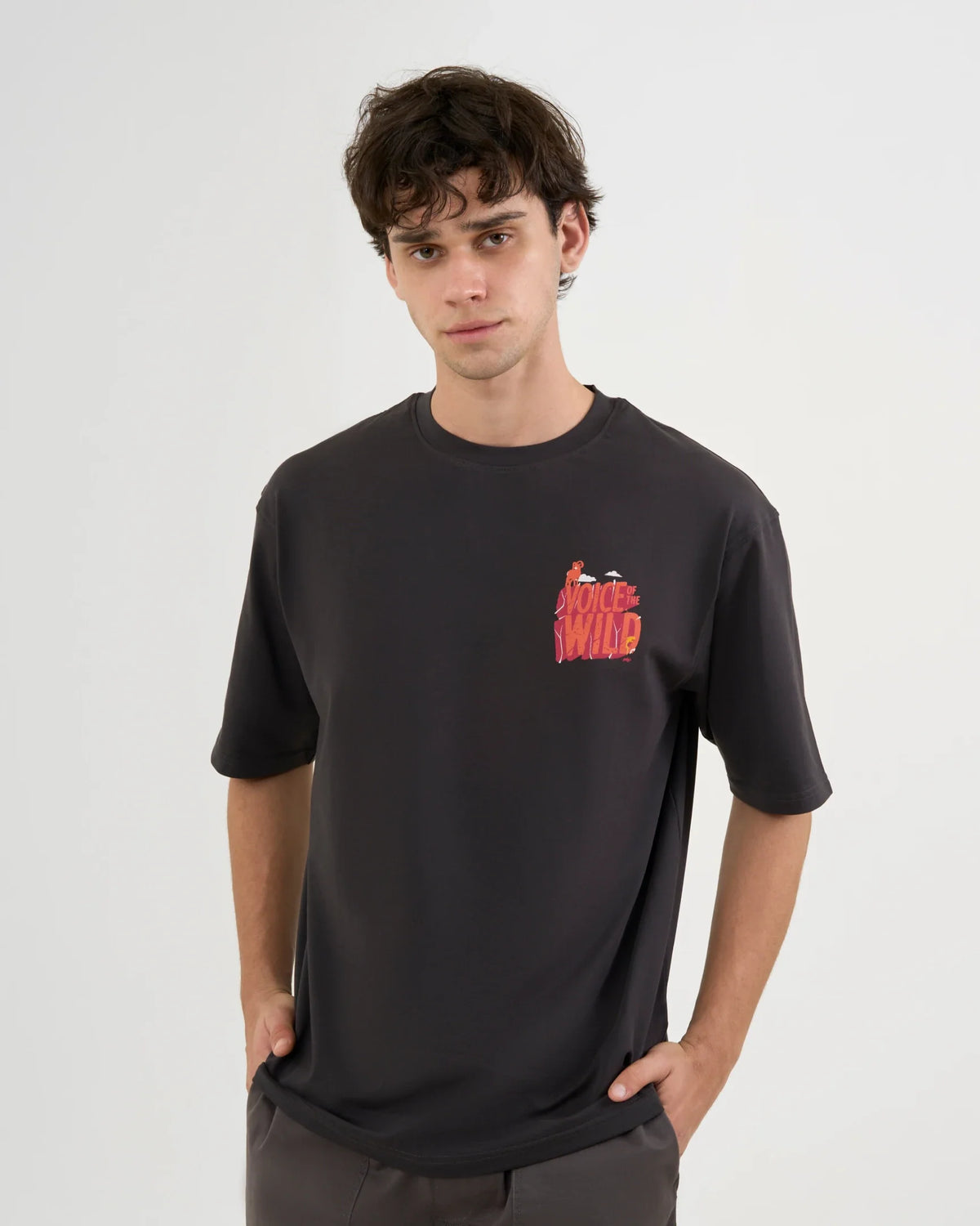 DCYPHR DISCOVERY Men's Voice Of The Wild Graphic Tee-Dark Night