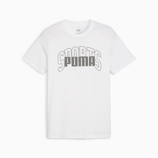 Front view of PUMA Men's Crew, showcasing its relaxed fit, modern design, and iconic logo for a casual and stylish look.