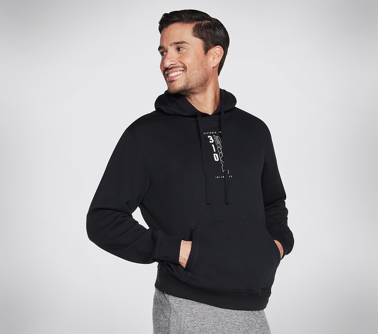 SKECHERS SKECH SWEATS SKX TOPO HOODIE MEN'S HOODIE ACTIVE TOP - HD8A-BLK