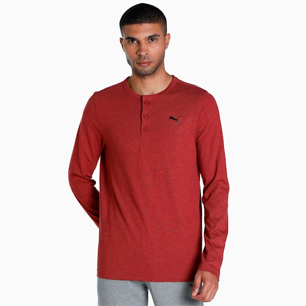 Front view of PUMA Men's Crew, showcasing its relaxed fit, modern design, and iconic logo for a casual and stylish look.