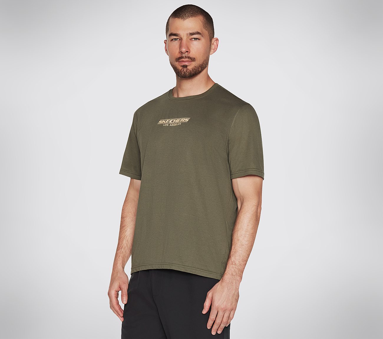 SKECHERS ACTION TEE Men's T-Shirts-MTS366A-OLV