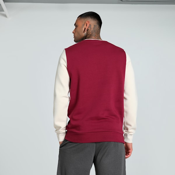 Puma ESS Colorblock Crew Sweat FL Team Regal Men's Sweatshirt