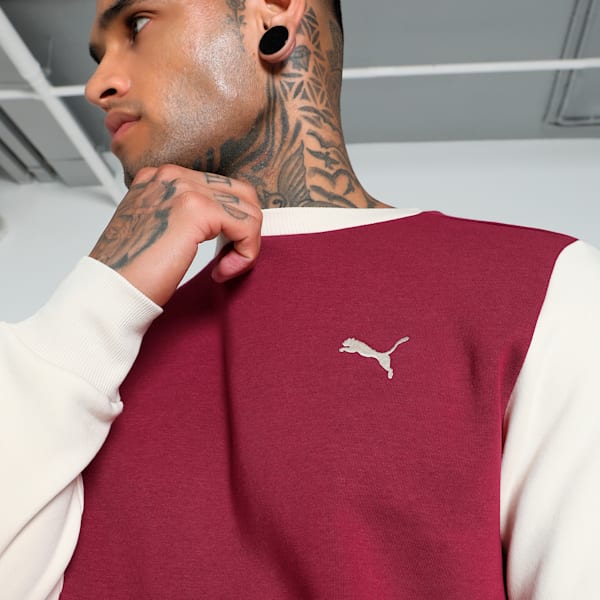 Puma ESS Colorblock Crew Sweat FL Team Regal Men's Sweatshirt