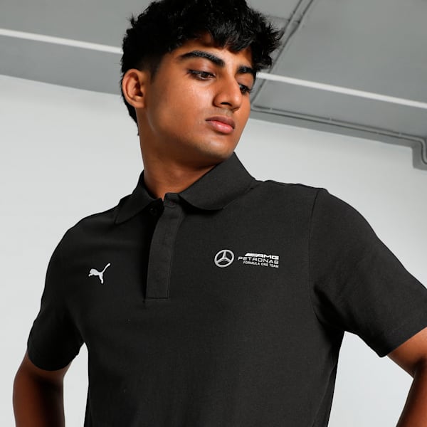 Puma MAPF1 ESS Polo PUMA Black Men's Polo T-Shirt-62735201