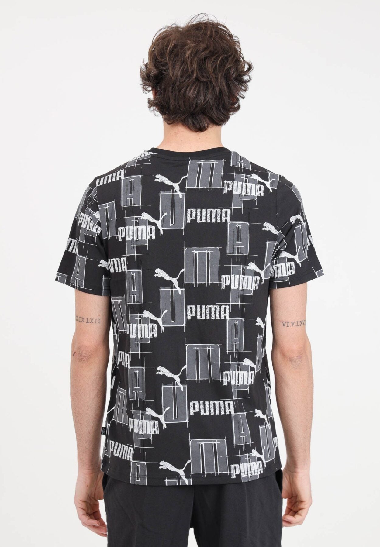 Puma ESS+ LOGO LAB AOP Tee PUMA Black Men's T-Shirt-67898201