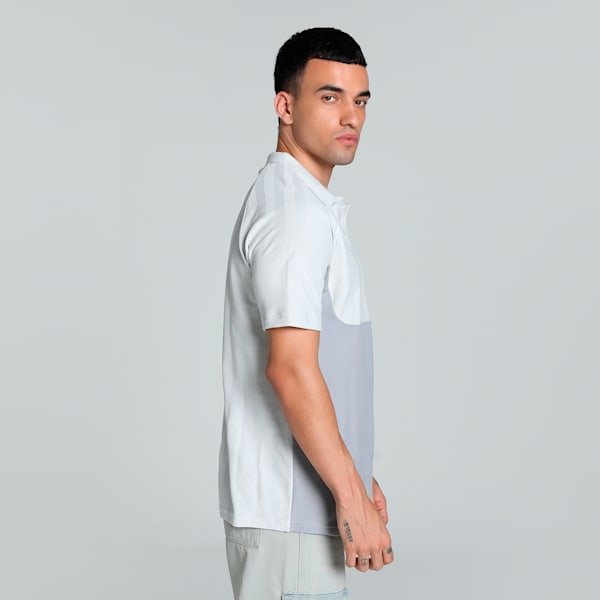 PumaxONE8 Premium Colorblock Polo Silver Men's Polo T-Shirts